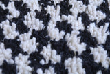 Black and white rug - checkered round rug