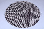 Checkered round rug - berber round rug