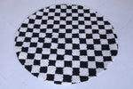 Round checkered rug - round rug