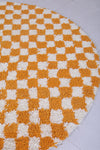 Round checkered rug - checkered yellow rug