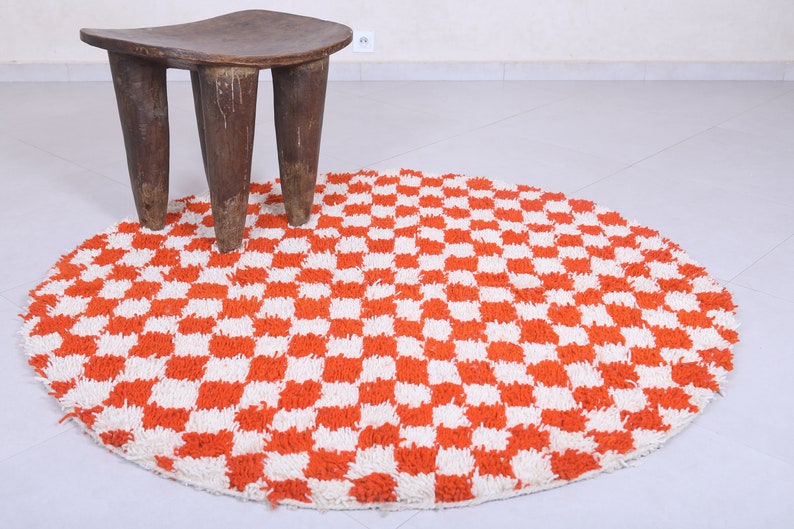 Moroccan round rug - feet rounded moroccan rug