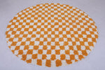 Round checkered rug - checkered yellow rug