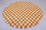 Round checkered rug - checkered yellow rug