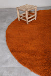 Moroccan round rug - orange round rug