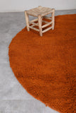 Moroccan round rug - orange round rug