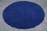 Custom blue round rug - custom round rug