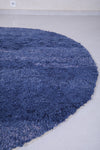 Handmade blue morocco rug - custom round rug