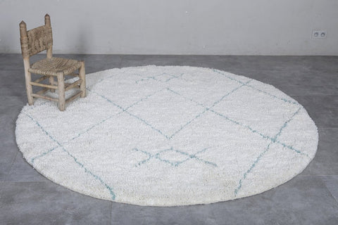 Hand knotted round rug - morocco rug