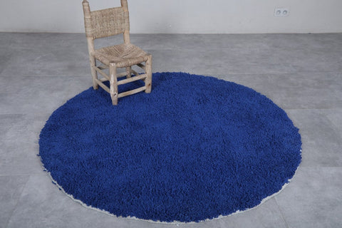 Custom blue round rug - custom round rug