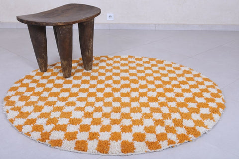 Round checkered rug - checkered yellow rug