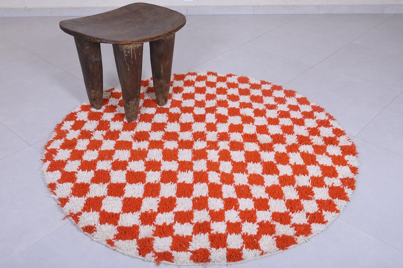 Moroccan round rug - feet rounded moroccan rug