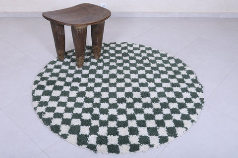 Moroccan round rug - green round rug