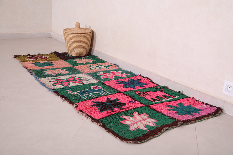 Wool Moroccan Rug  2.6 X 6.2 Feet