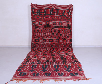 Vintage handmade moroccan runner rug 5.4 FT X 13.6 FT