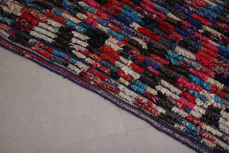 Colorful Moroccan runner rug 3.5 X 6.8 Feet