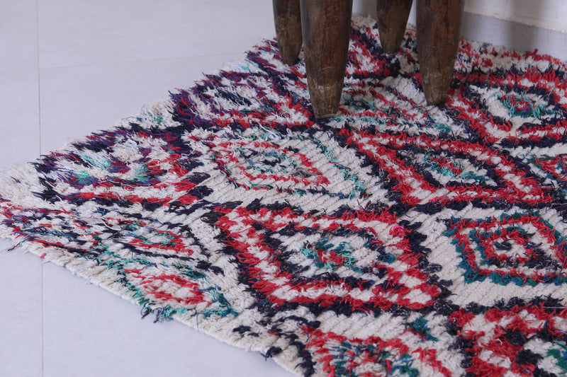 Moroccan Berber Rug – Vibrant Diamond Pattern 4 x 6.1 FT - Runner moroccan rugs