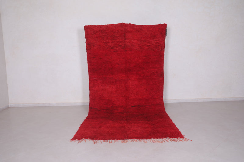 Moroccan rug red 5.3 FT X 10.6 FT