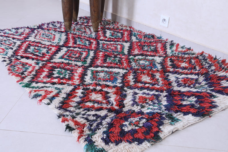 Moroccan Berber Rug – Vibrant Diamond Pattern 4 x 6.1 FT - Runner moroccan rugs