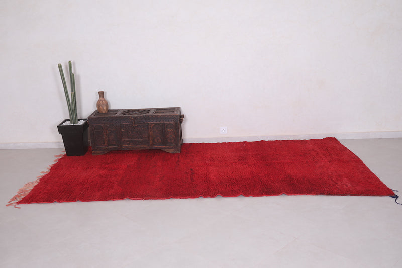 Moroccan rug red 5.3 FT X 10.6 FT