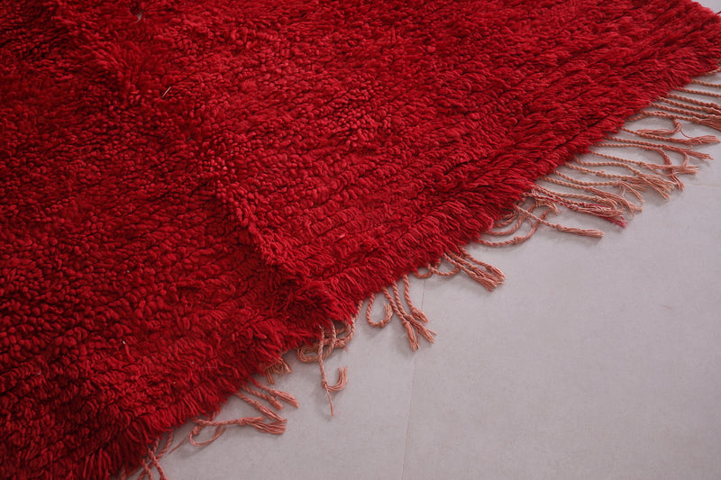 Moroccan rug red 5.3 FT X 10.6 FT