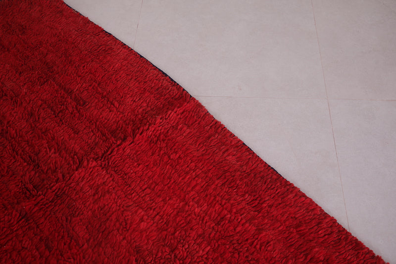 Moroccan rug red 5.3 FT X 10.6 FT