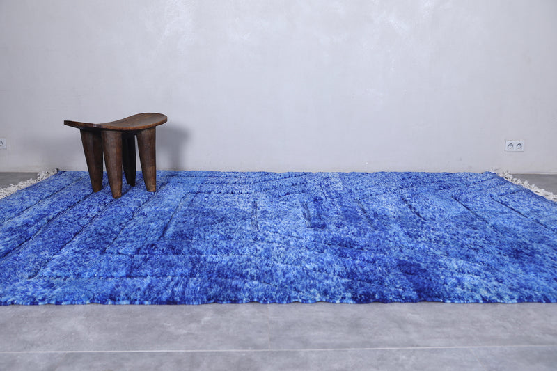 Luxury shag Moroccan rug - Blue rug - Custom Rug