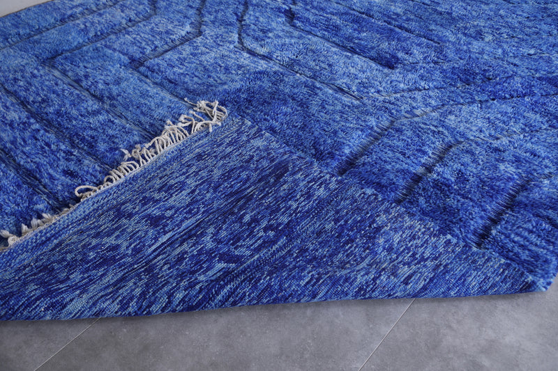 Luxury shag Moroccan rug - Blue rug - Custom Rug