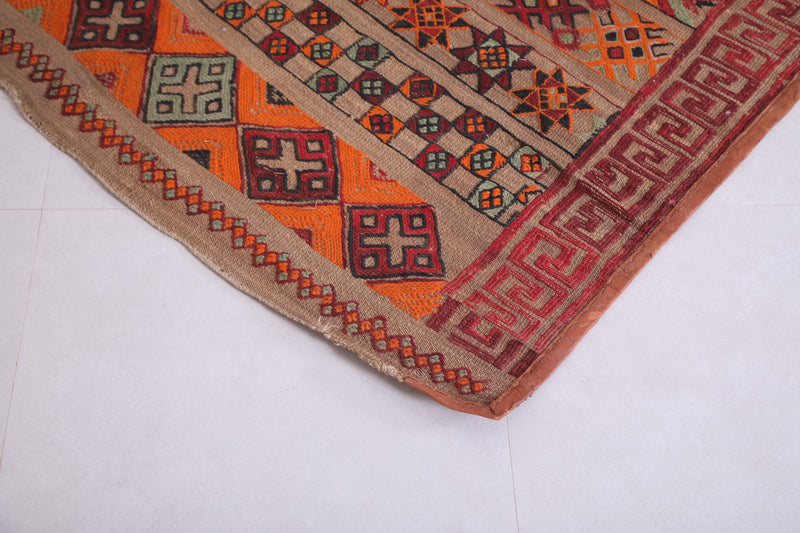 Berber Rug with different Symbols 5.5 FT X 9.4 FT