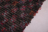 Dark Handwoven Boucherouite rug 3.8 X 7 Feet