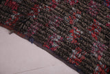 Dark Handwoven Boucherouite rug 3.8 X 7 Feet