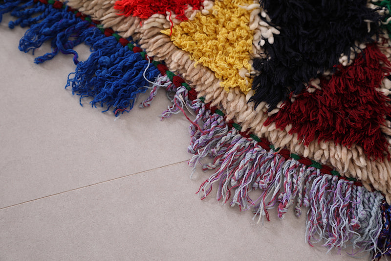 Moroccan Boucherouite Runner Rug 2.2 x 5.9 Feet