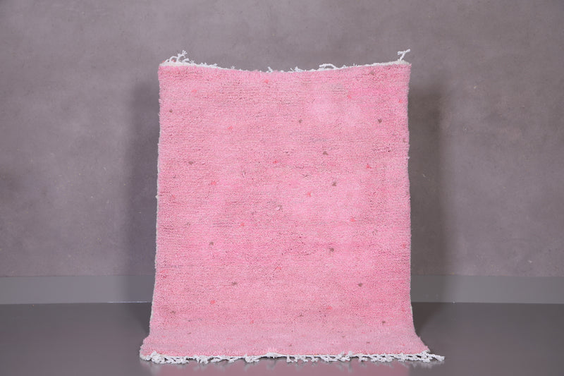 Azilal Moroccan Pink Rug - Wool Berber carpet - Custom Rug