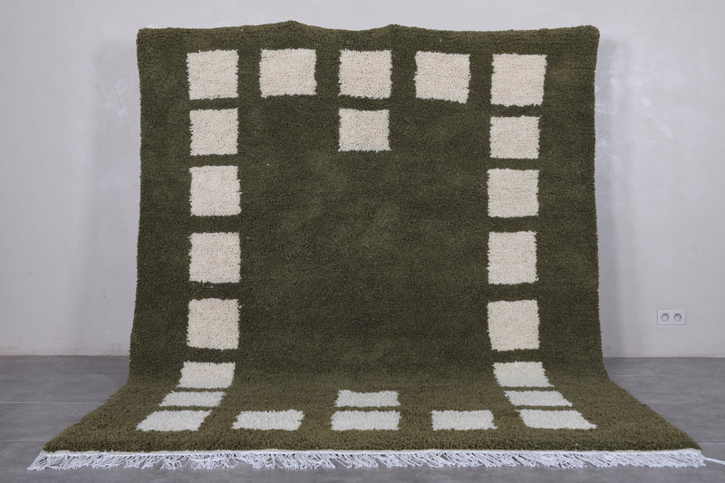 Green berber rug - Custom area rug wool