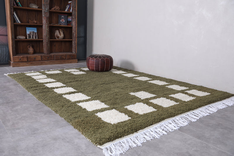 Green berber rug - Custom area rug wool