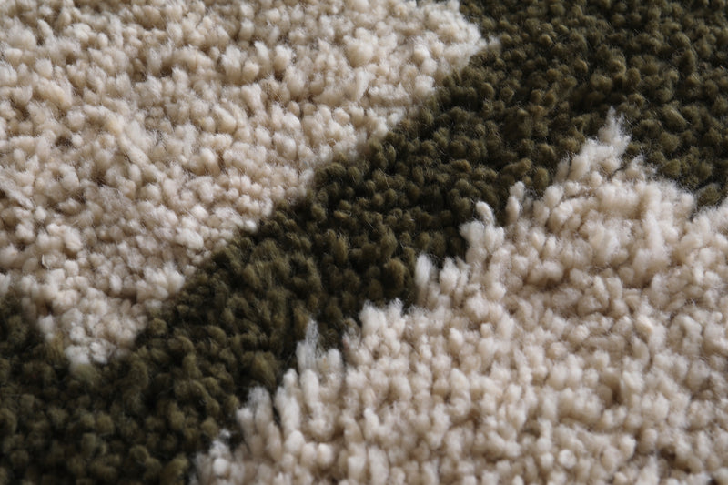 Green berber rug - Custom area rug wool