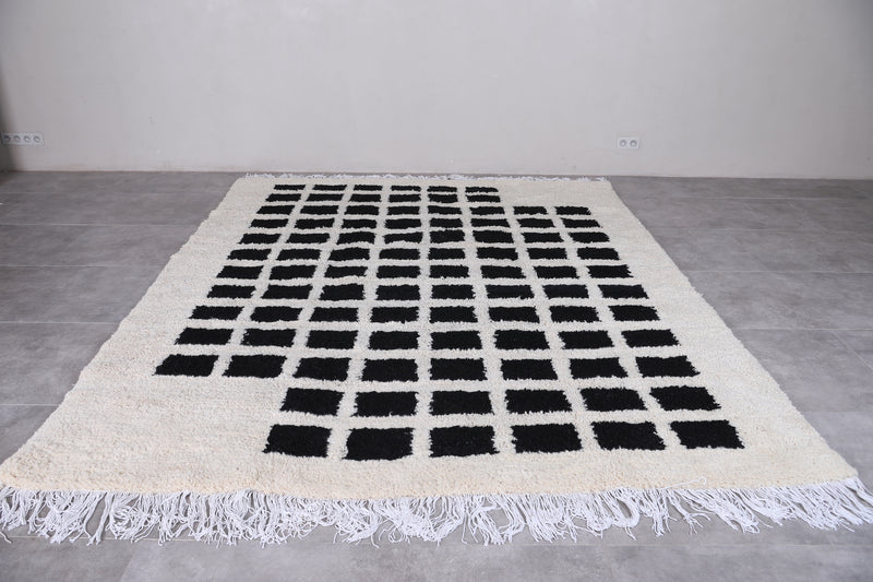 Black and Beige berber rug - Custom area rug wool - custom moroccan rugs