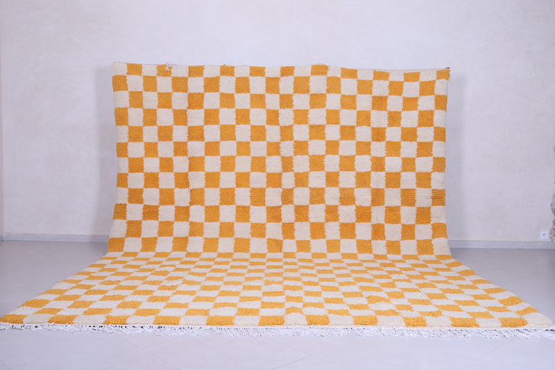 Checkered Moroccan rug - Yellow Checkered rug - Custom Rug