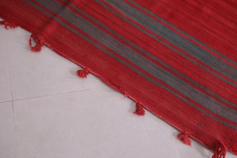 Amazing Kilim Rug in Red Color 5.8 FT X 10.1 FT