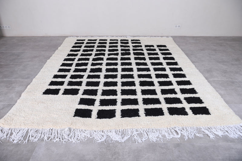 Black and Beige berber rug - Custom area rug wool - custom moroccan rugs