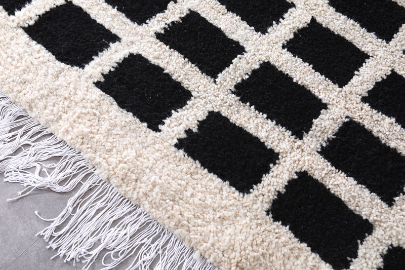 Black and Beige berber rug - Custom area rug wool - custom moroccan rugs