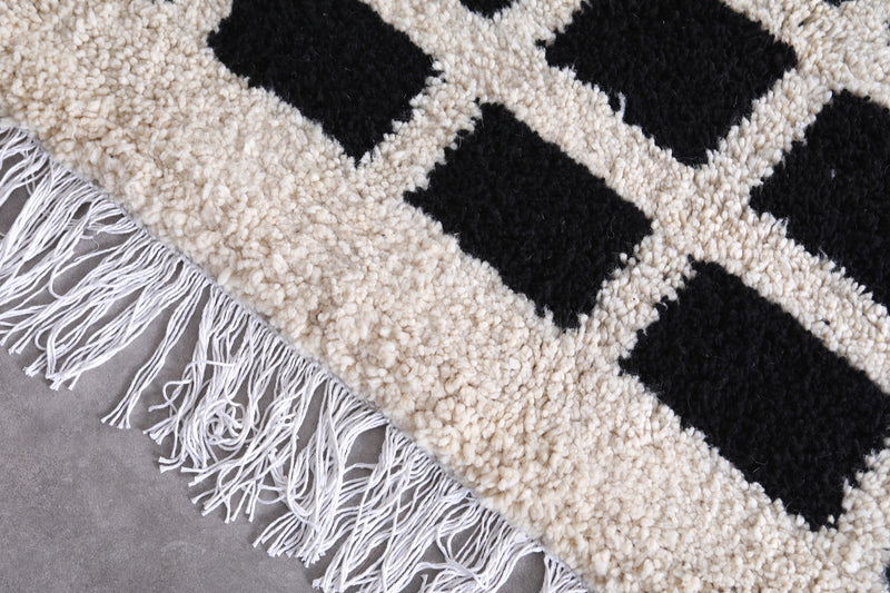 Black and Beige berber rug - Custom area rug wool - custom moroccan rugs