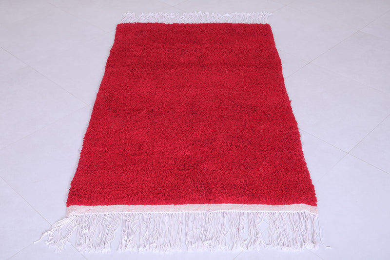 Red moroccan rug 3.3 X 5.6 Feet