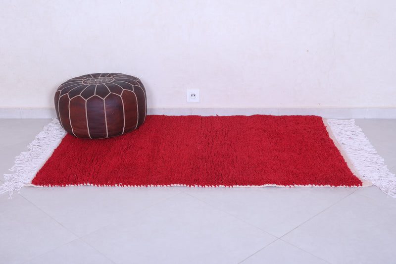 Red moroccan rug 3.3 X 5.6 Feet