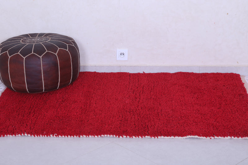 Red moroccan rug 3.3 X 5.6 Feet