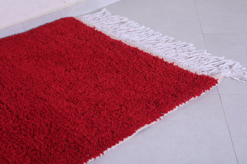 Red moroccan rug 3.3 X 5.6 Feet