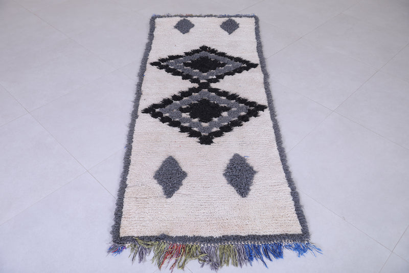 Vintage Berber Hallway Rug 2.6 X 6.5 Feet