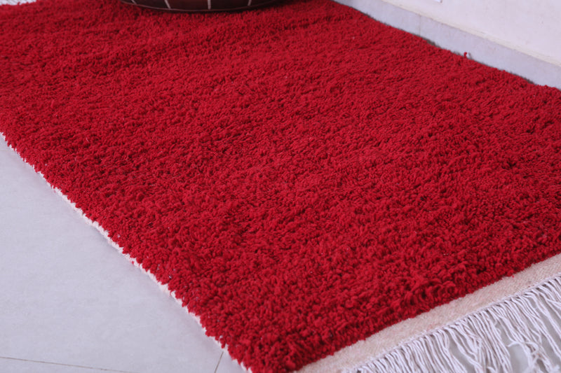 Red moroccan rug 3.3 X 5.6 Feet