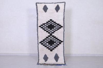 Vintage Berber Hallway Rug 2.6 X 6.5 Feet