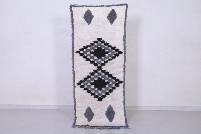 Vintage Berber Hallway Rug 2.6 X 6.5 Feet