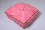 Handmade moroccan berber ottoman pink pouf